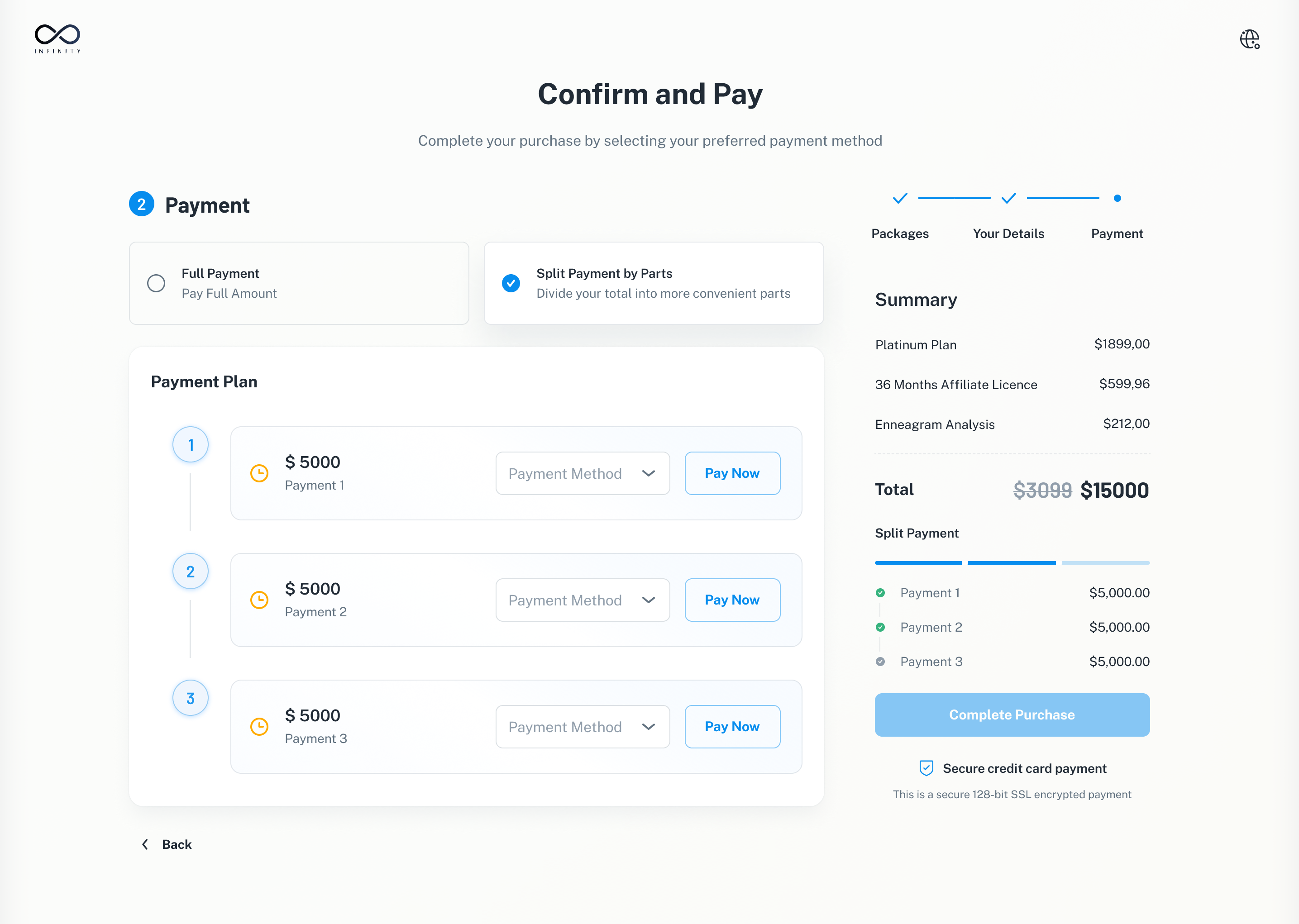 Project's UI mockup